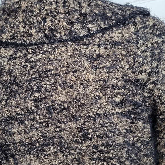 SlopI Tan brown open furry sweater - Picture 4 of 5